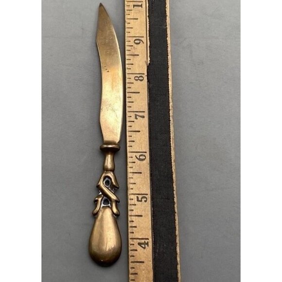Vintage, Art Nouveau, Gilt Bronze Letter Opener, 7 Inch - Picture 3 of 3